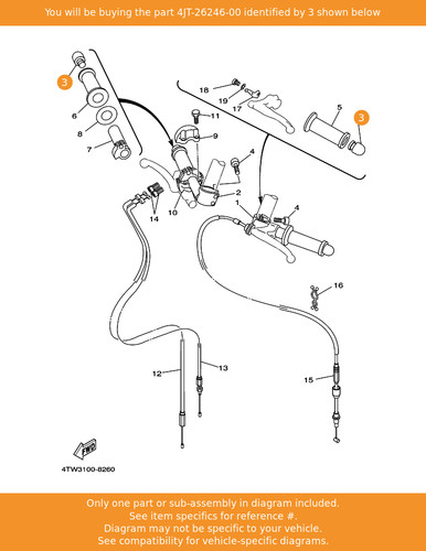 Yamaha end grip 4jt - yamaha, grip,
