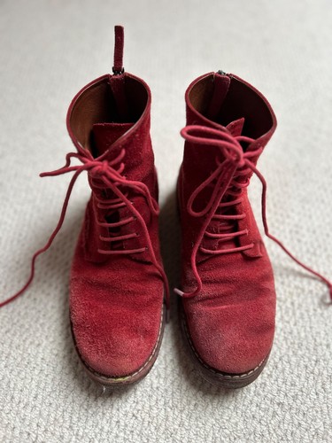 Genuine marsell red - suede, lace