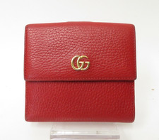 Authentic GUCCI GG Marmont  Leather Bifold Compact  Wallet I#46610