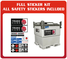 Western Transcube Diesel Bowser Decal Kit. Full Sticker Kit With Safety Stickers