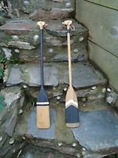 2 X Boat Paddles Oars Wooden Nautical Beach Seaside Sea Wall Display Art b2