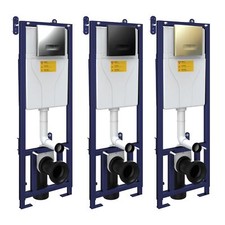 Wall Hung Toilet Frame 1.10m Concealed Cistern Unit & Dual Flush Plate 3 styles