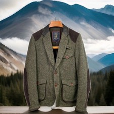 BARBOUR James Bond 007 Dept B SKYFALL Tweed Beacon Sports Olive Green Jacket 007