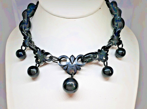 Antique victorian whitby jet - victorian,