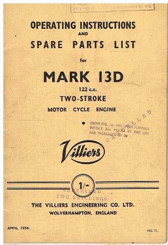 Villiers mk13d - mk13d, (122cc)