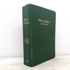 The Holy Bible green faux
