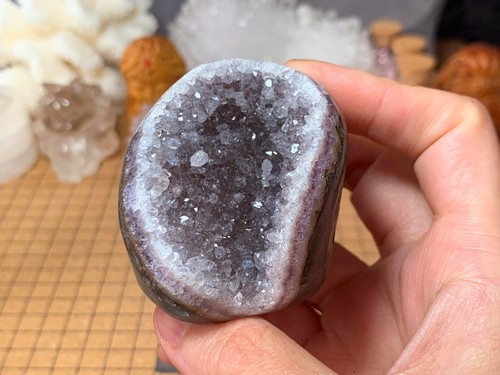 Small natural amethyst geode - amethyst,