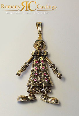 9ct solid gold large - solid, clown