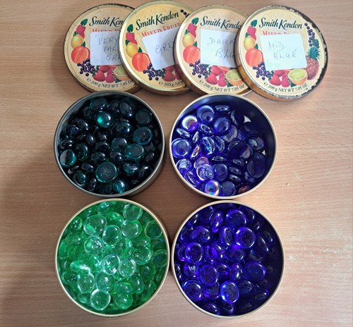 45kg round glass pebbles - 1.45kg,