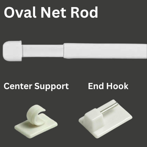 Extendable oval net curtain - oval,