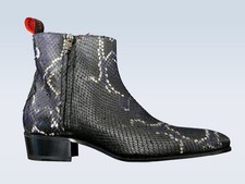 Jeffery-West Italian MAINLINE Anderson 'NITRATE' Blue Snake zip Boot RRP £485