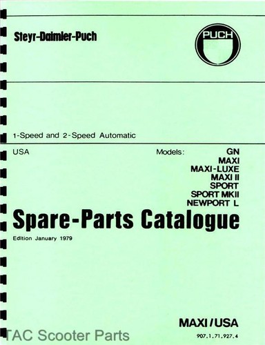 Puch moped parts manual 1979 - moped,