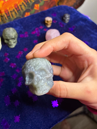 Labradorite skull crystal