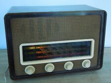 Vintage SOBELL 515P Valve Tube Radio Wood Effect Bakelite Case POWERS UP ONLY