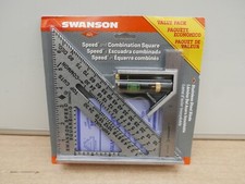 SWANSON S0101CB TWIN PACK  7" ALUMINIUM SPEED & 6" COMBINATION SQUARE 