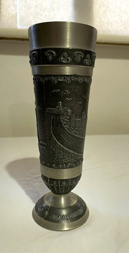 Vintage pewter nautical scenic - pewter,