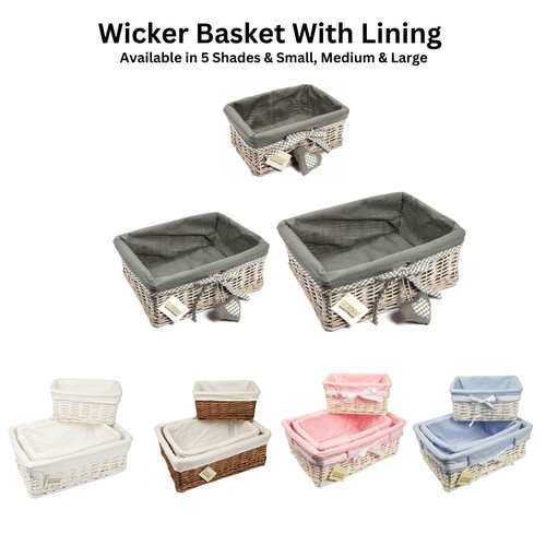 Wicker storage basket - wicker, with