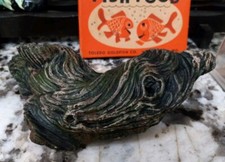 Vintage Old Aquarium Fishbowl 6" Swim Around Sunken Breeding Cave Tree Branch 