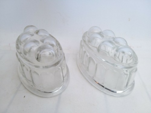 Vintage jelly moulds clear - jelly,