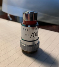 Vintage Vickers Microscope Objective Lens 100x NA1.3 PH3 Oil Immersion - Phase