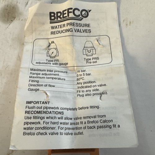 Water pressure reducing - reducing, valve