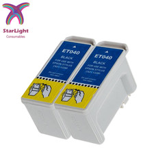 2 Black Ink Cartridge For use in Epson Stylus C62 CX3200