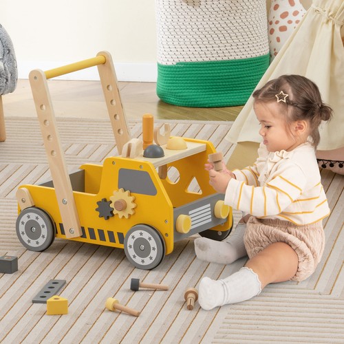 Wooden baby walker w - 2-in-1, w/
