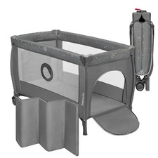 Stefi Plus Travel Cot up to 15 kg Baby Cot Children's Travel Cot with Mattress Side...