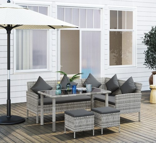 Seater rattan dining set - rattan,