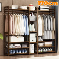 Bamboo Wooden Clothes Rail