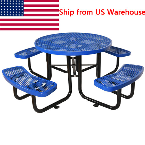 Round outdoor steel - outdoor, picnic