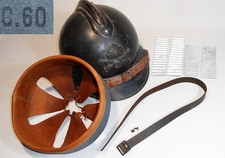 Aged brown leather inner lining + chin strap + Adrian helmet pads 15 size 60