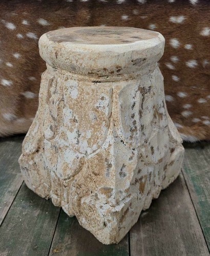 Carved wooden pedestal - wooden, base