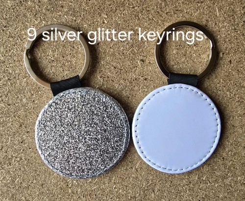 Lot silver glitter circle - silver,