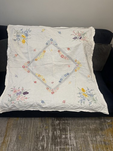 Vintage embroidered floral - embroidered,