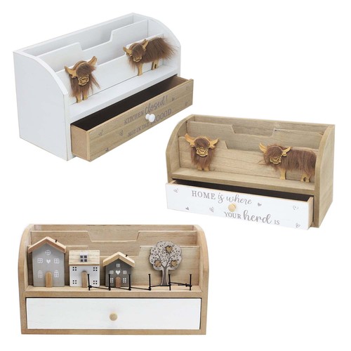 Wooden letter rack - with, single