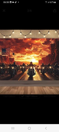 Flat wall banner - banner, bikers