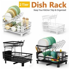 2 Tier Dish Drainer Holder