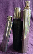 3 Vintage Hip Flasks mixed