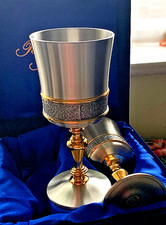 Penang Pewter 2 Wine Goblets