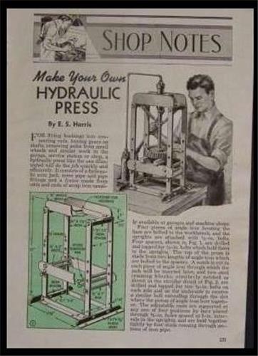 Hydraulic arbor press howto - press,