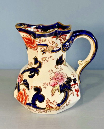 Masons jug ironstone blue - jug,