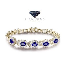 Yellow gold finish blue