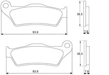 FRONT RECESSED BRAKE PADS FOR