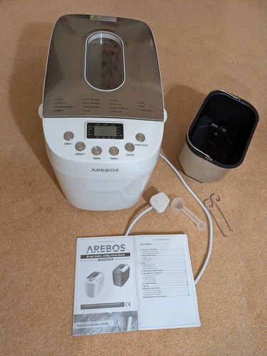 Arebos white 850w bread maker - arebos,