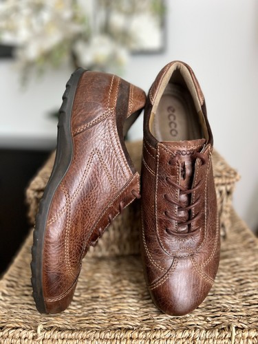 Ecco brown leather shoes - brown, uk