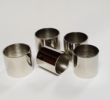 PLAIN NICKEL COLLARS Choice of 10 SIZES 19mm-30mm i/d. for Walking Stick Making