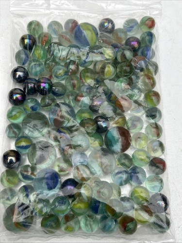 Mixed glass marbles - mixed, bundle