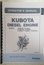 KUBOTA D1005 D1105 D1305 V1305 V1505 - E3 TE3 - DIESEL ENGINE OPERATOR MANUAL