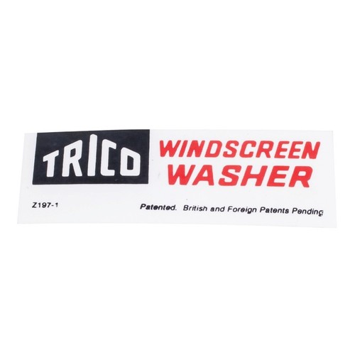 Trico windscreen washer decal - trico,